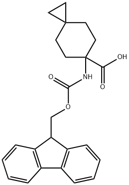 6-[[(9H-Fluoren-9-ylmethoxy)carbonyl]amino]spiro[2.5]octane-6-carboxylic acid Struktur